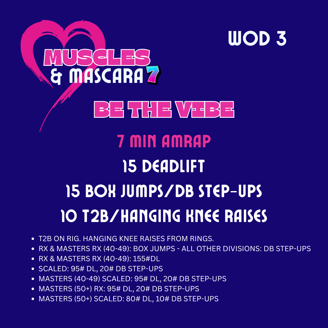 Muscles & Mascara 26: Wod 3