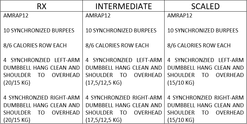 workout 1 description